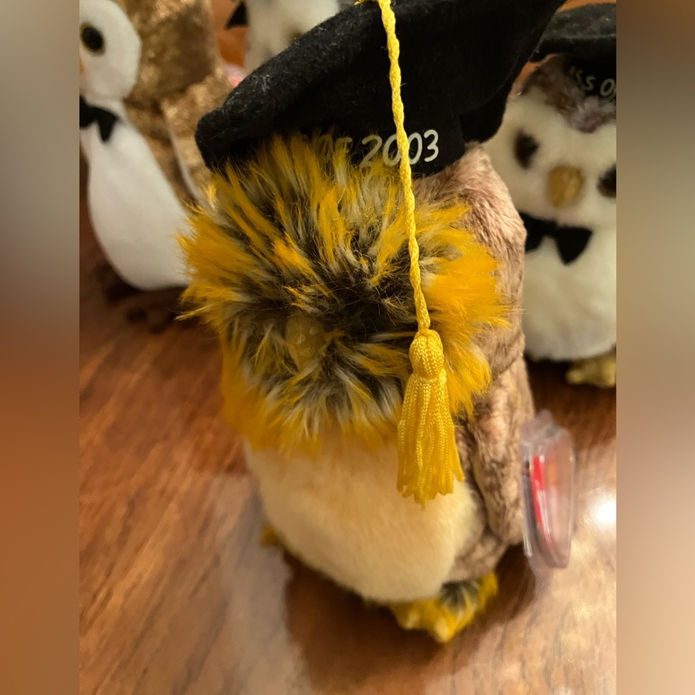 Lot of 6 graduation owls Ty Beanie Babies. Pet free and smoke free home. - Picture 2 of 8